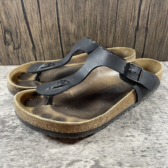 Birkenstock Women's Sandals Gizeh BS Size 8 - Black - Picture 2 of 9